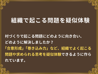 組織で起こる問題を疑似体験