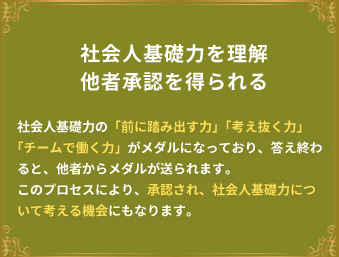 社会人基礎力を理解　他社承認を得られる